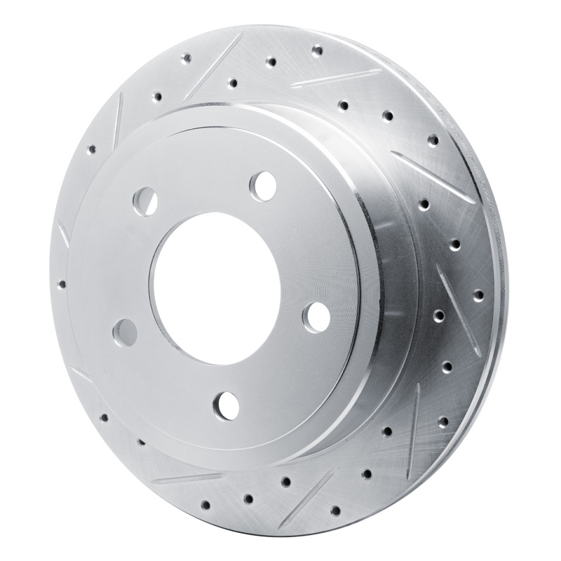 Dodge Ram 1500 Van Brake Rotor (1) - Rear Left - R1 Concepts - Drilled & Slotted - Silver - 2003